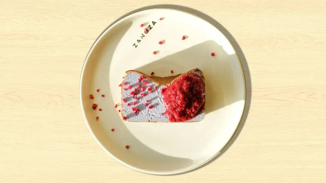 Чизкейк с голубой матчей и малиновым конфи - Zanoza Open Bar - готовим еду для современного жителя города
